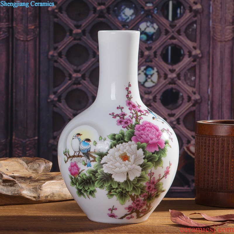 Jingdezhen European ceramic vase furnishing articles home sitting room TV ark dried flowers flower arrangement soft adornment porch decoration