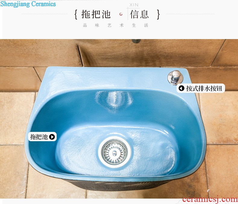 M square the toilet stage basin ceramic sanitary ware european-style lavabo lavatory basin golden butterfly garden