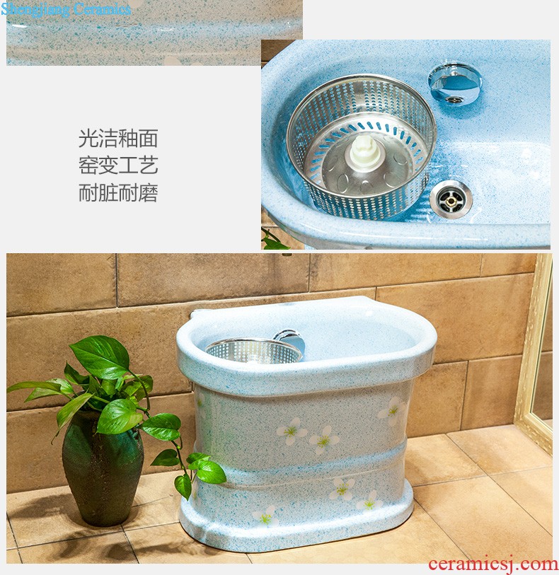 Ou basin one-piece lavabo ceramic golden column pillar floor lavatory basin hotel and trip in