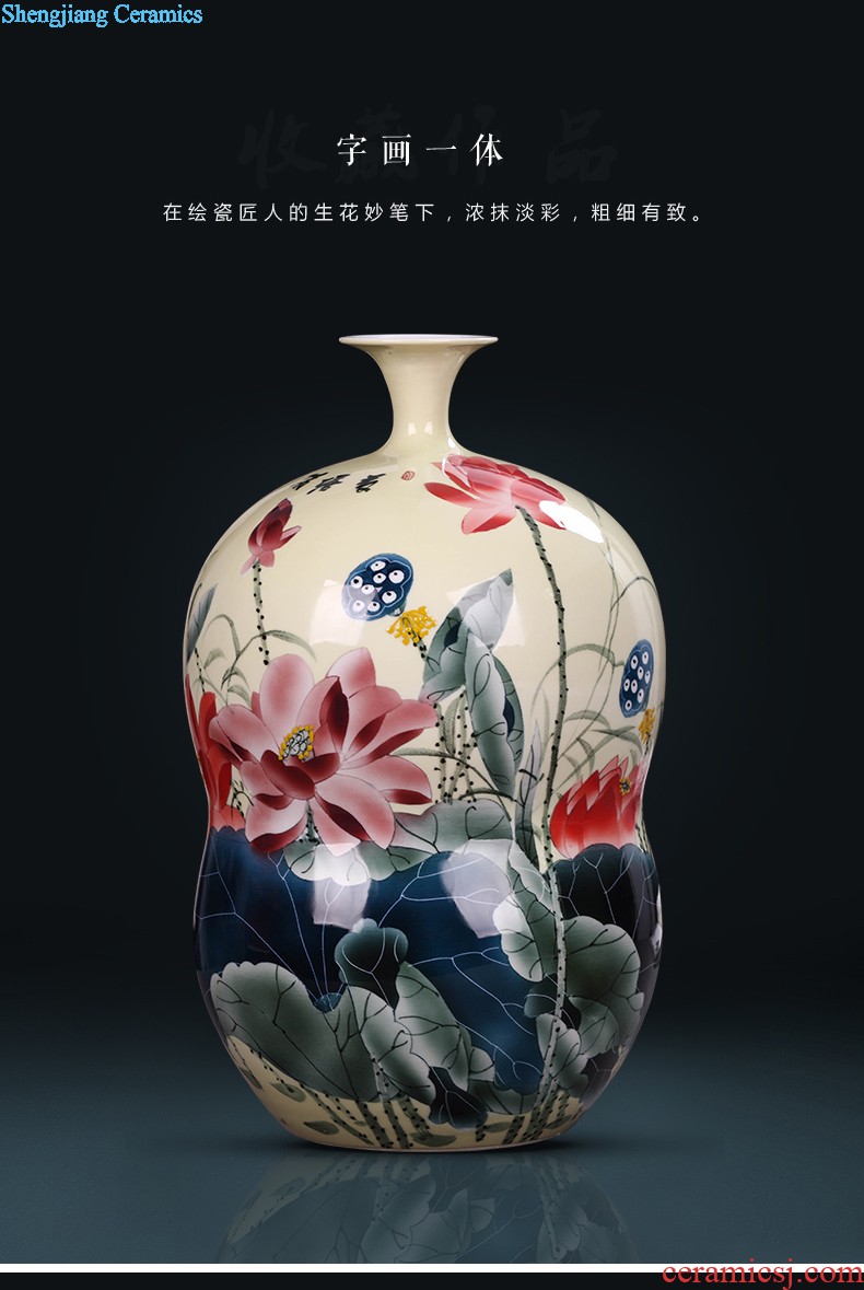 Ceramic vase furnishing articles Chinese flower arranging dried flowers home famous hand-painted jingdezhen blue and white porcelain vase ceramics