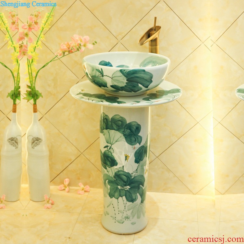 Lavabo ceramic column toilet bowl washing pool balcony sink lavatory toilet pillar landing