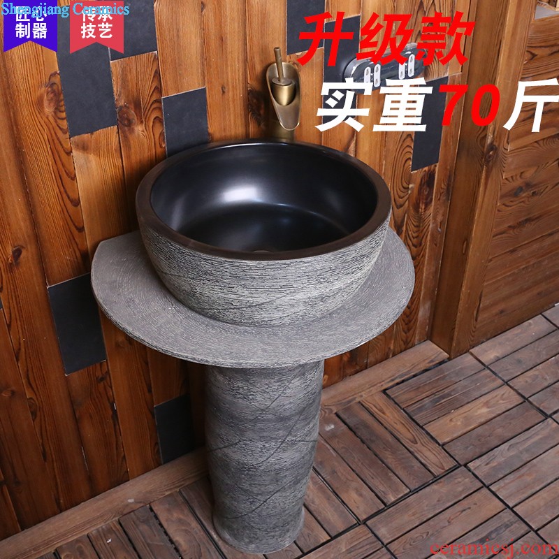 Jia depot Retro basin ceramic lavatory on outdoor column vertical toilet lavabo