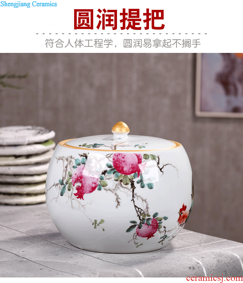 King seal caddy ceramic storage tank Pu-erh tea can save POTS of jingdezhen manual tea POTS