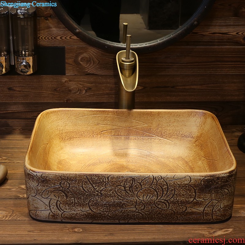 Jia depot stage basin ceramic lavabo archaize waist drum basin of Chinese style restoring ancient ways art basin of household toilet