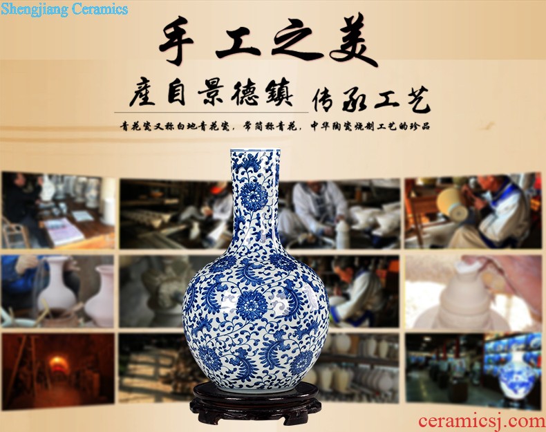 Modern Chinese jingdezhen ceramics vase landing Hotel club house sitting room place large arts and crafts