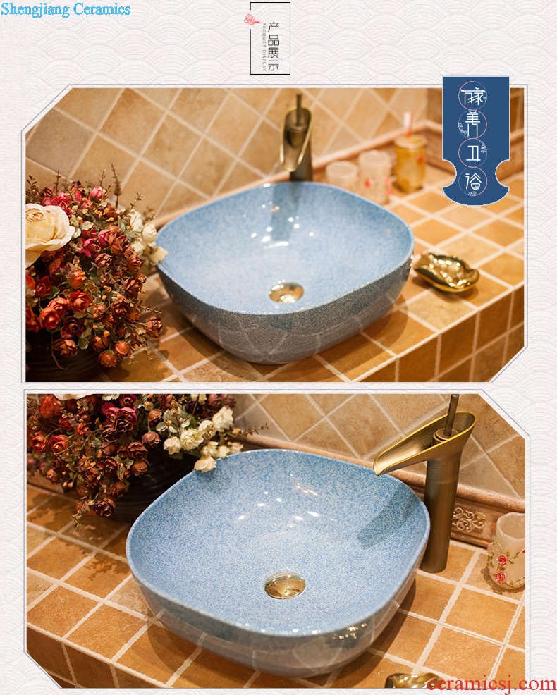 M beautiful ceramic art basin mop mop pool ChiFangYuan one-piece ash cyanine mop pool 42 cm diameter