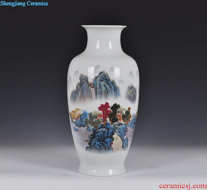 Master of jingdezhen hand-painted vases, pottery and porcelain furnishing articles household act the role ofing is tasted Chinese style living room TV ark handicraft decoration