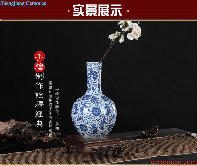 Modern Chinese jingdezhen ceramics vase landing Hotel club house sitting room place large arts and crafts