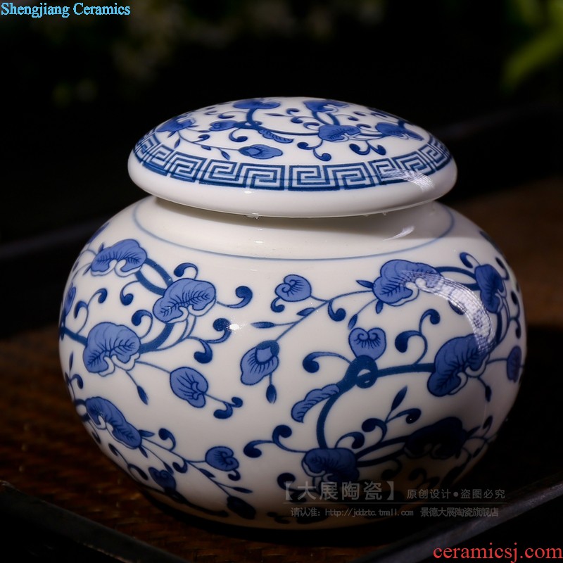 To make Jingdezhen ceramic tea pot 5 jins of pu-erh tea powder POTS seal pot black tea store tea tea storage warehouse big yards