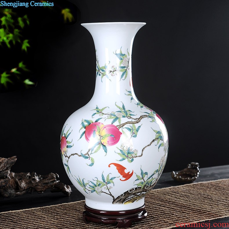 Jingdezhen ceramics vases, flower arranging is small gourd crafts hand-painted vases furnishing articles home sitting room adornment