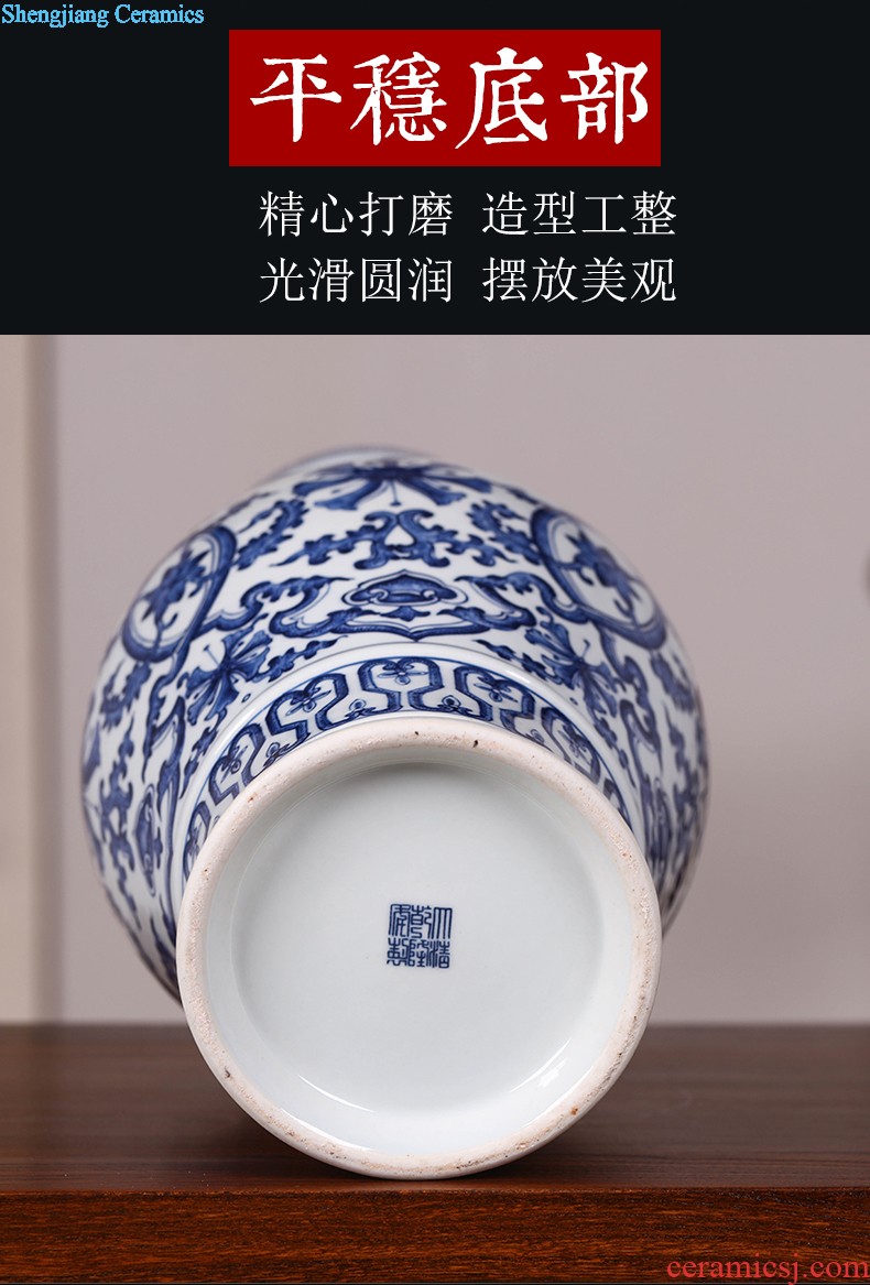 Jingdezhen ceramics hand-painted large-sized caddy ceramics Pu 'er tea tea urn storehouse and receives POTS