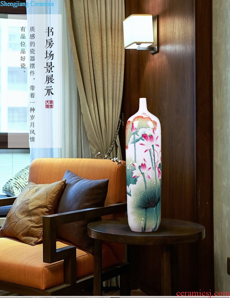 Jingdezhen ceramic vase furnishing articles manual creative porcelain flower arrangement sitting room is contracted and fashionable household adornment furnishing articles