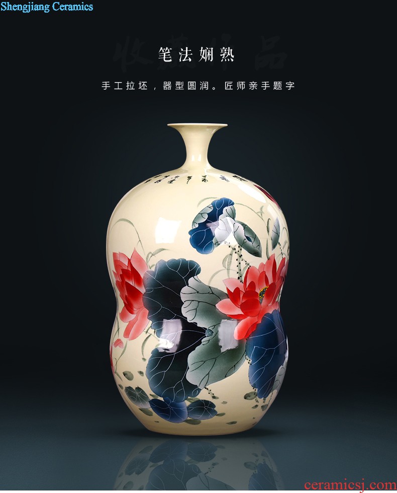 Ceramic vase furnishing articles Chinese flower arranging dried flowers home famous hand-painted jingdezhen blue and white porcelain vase ceramics