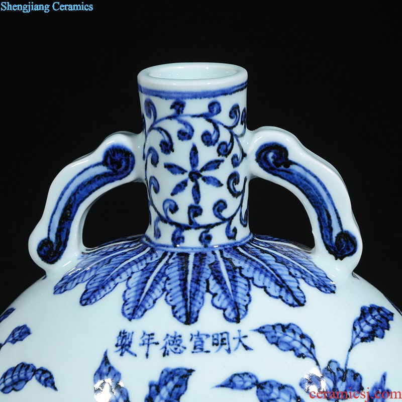 Jingdezhen ceramic hand-painted vases creative modern new Chinese style household sitting room adornment handicraft storage tank furnishing articles