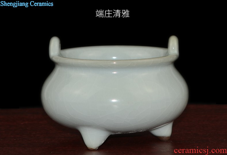 Jingdezhen ceramic vases royal porcelain open piece of crack glaze antique Chinese penjing sitting room porch decoration