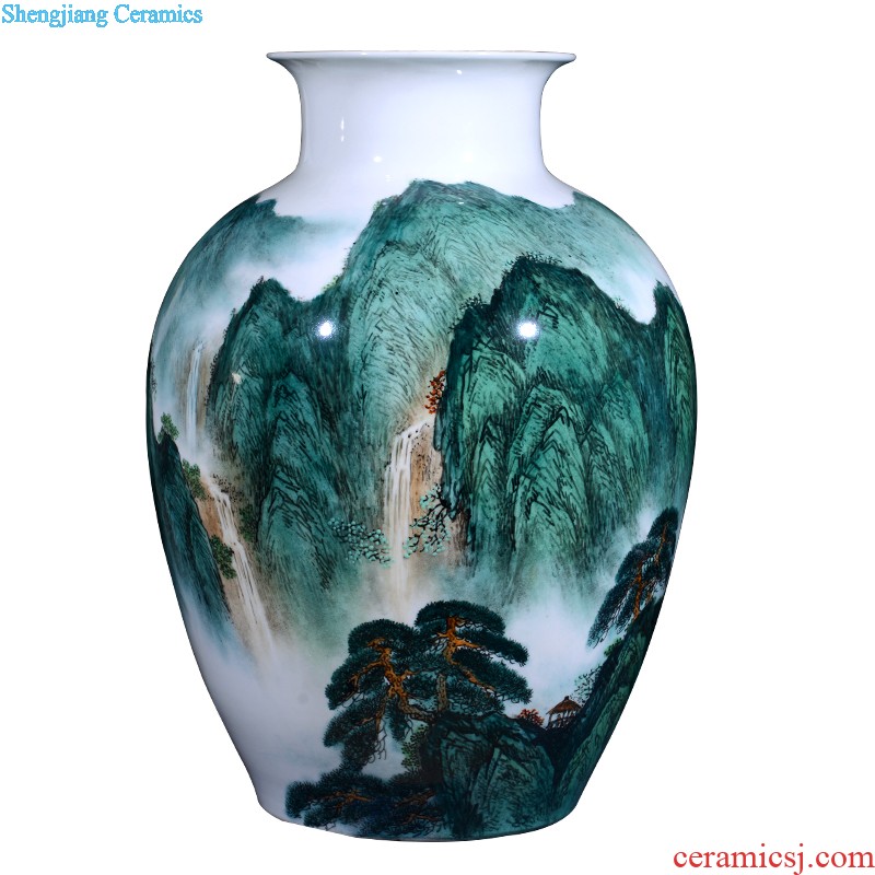 Jingdezhen ceramic thin body is hand-painted vases, furnishing articles MeiKaiWuFu home wine sitting room adornment ornament