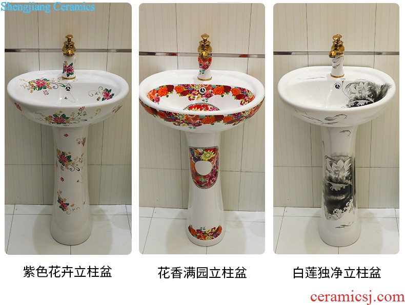 Lavabo ceramic column toilet bowl washing pool balcony sink lavatory toilet pillar landing