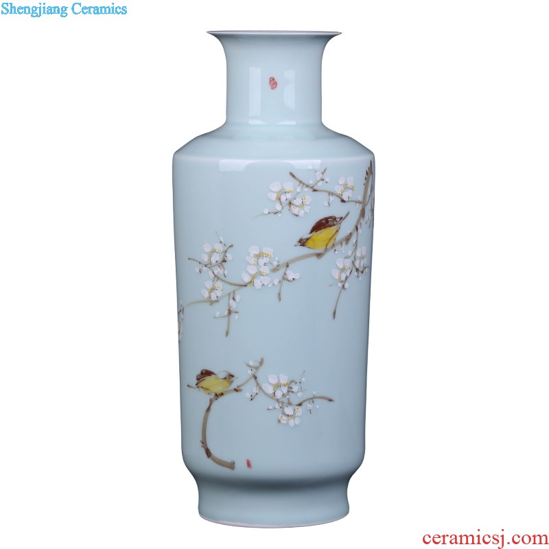 Jingdezhen ceramic vase lucky bamboo Chinese style restoring ancient ways is rich ancient frame furnishing articles furnishing articles sitting room flower arrangement home decoration