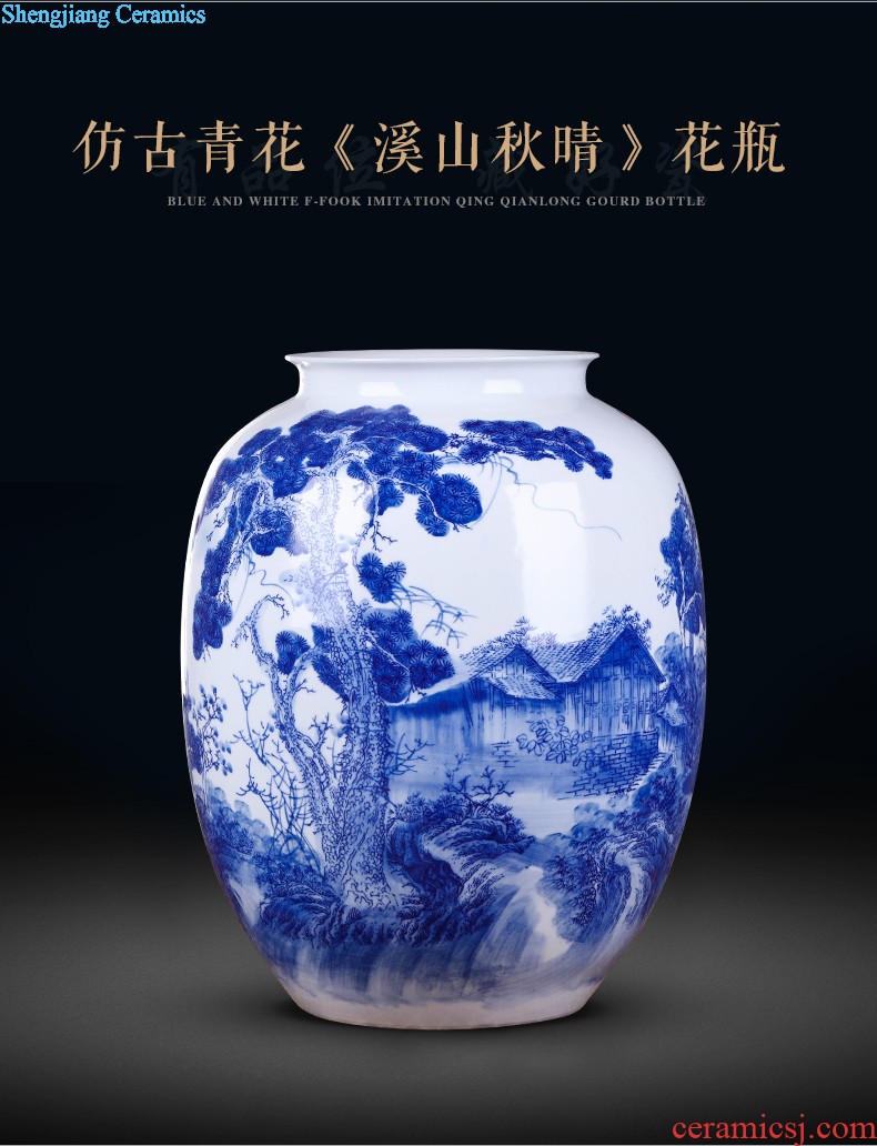 Famous hand-painted pastel jingdezhen ceramics vase furnishing articles every year more than archaize sitting room place large household