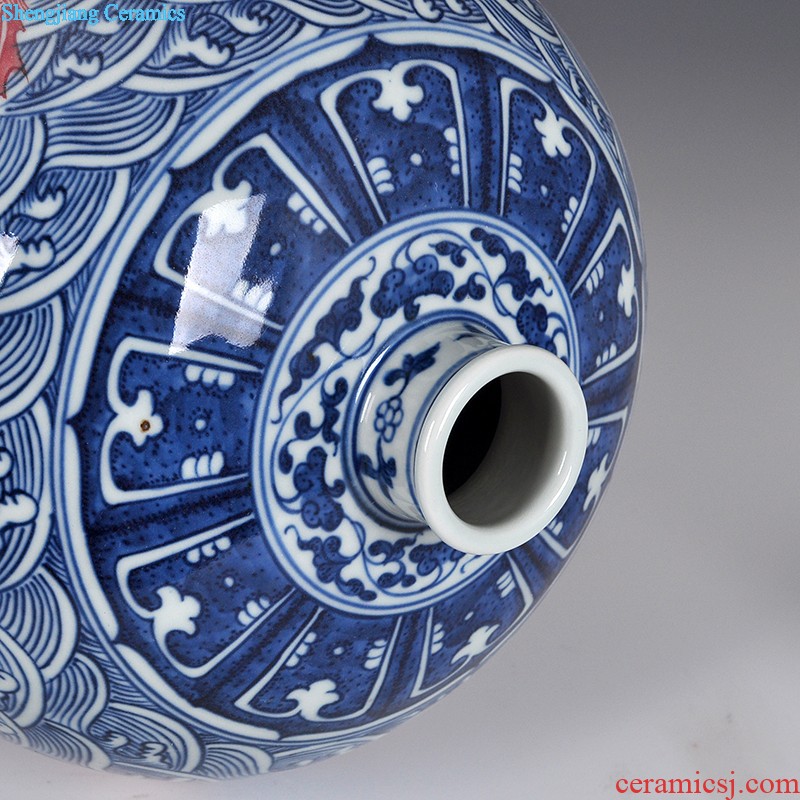 Classical jingdezhen ceramics hand-painted antique blue and white porcelain vases, furnishing articles sitting room home decoration handicraft decoration