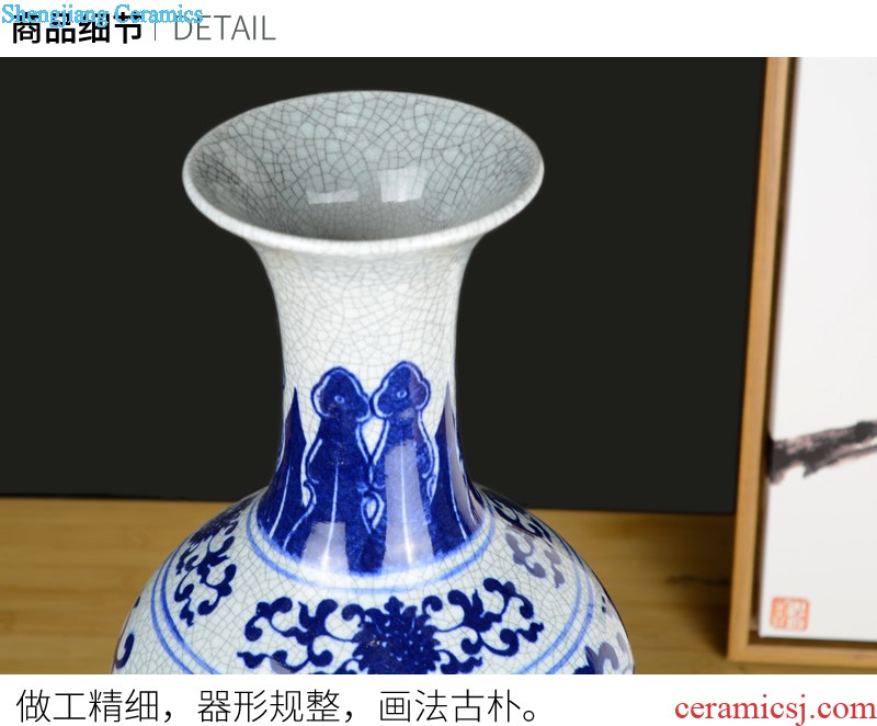 Jingdezhen ceramics Kiln archaize crack glaze jun porcelain vase household of Chinese style the sitting room porch large furnishing articles