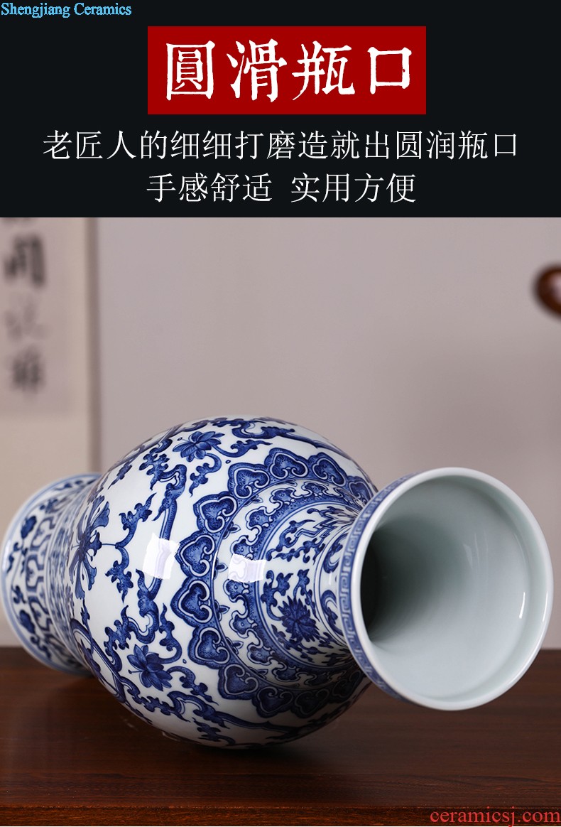 Jingdezhen ceramics hand-painted large-sized caddy ceramics Pu 'er tea tea urn storehouse and receives POTS