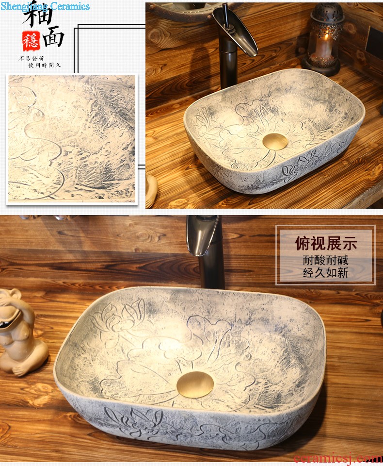 Jia depot Balcony mop pool of Chinese style restoring ancient ways automatic ceramic mop pool water towing basin large mop pool