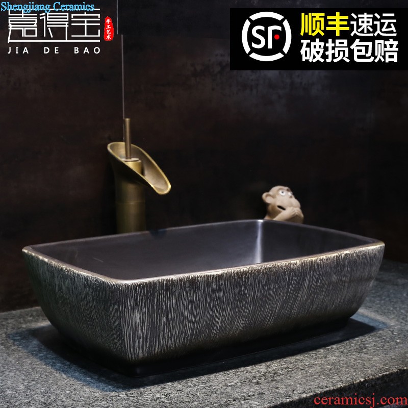 Jia depot creative stage basin sink square restoring ancient ways of Chinese style art ceramic lavatory basin basin of household