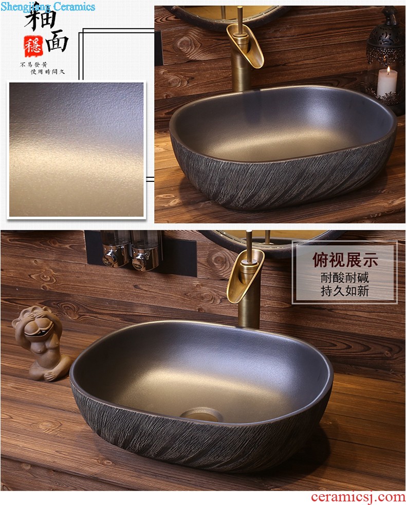 Jia depot ceramic art basin small sink lavatory toilet stage basin square household restoring ancient ways