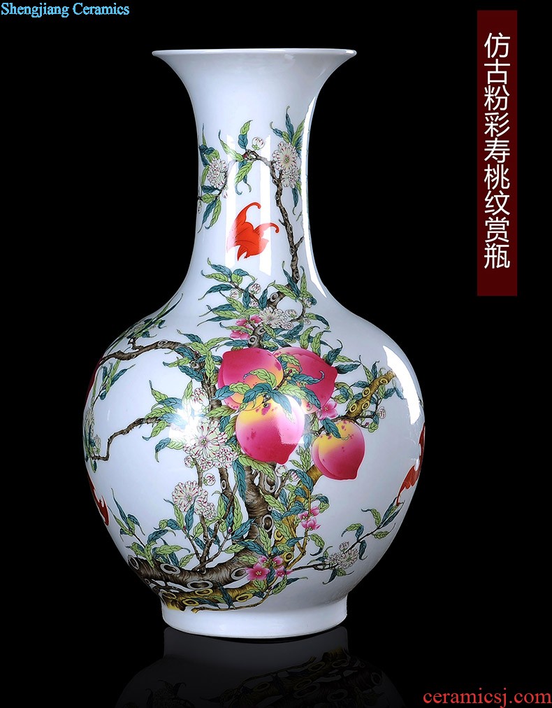 Jingdezhen ceramics vases, flower arranging is small gourd crafts hand-painted vases furnishing articles home sitting room adornment