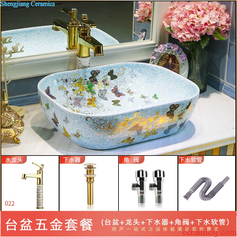 M beautiful ceramic mop pool Jingdezhen art mop basin antique green bethanath balcony outdoor mop pool