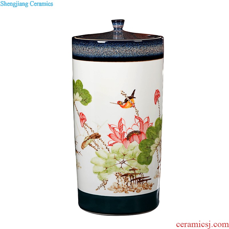 Large tea canister ceramic tea urn storage pu-erh tea and tea bucket seal tea boxes, tea set 6 kg powder POTS