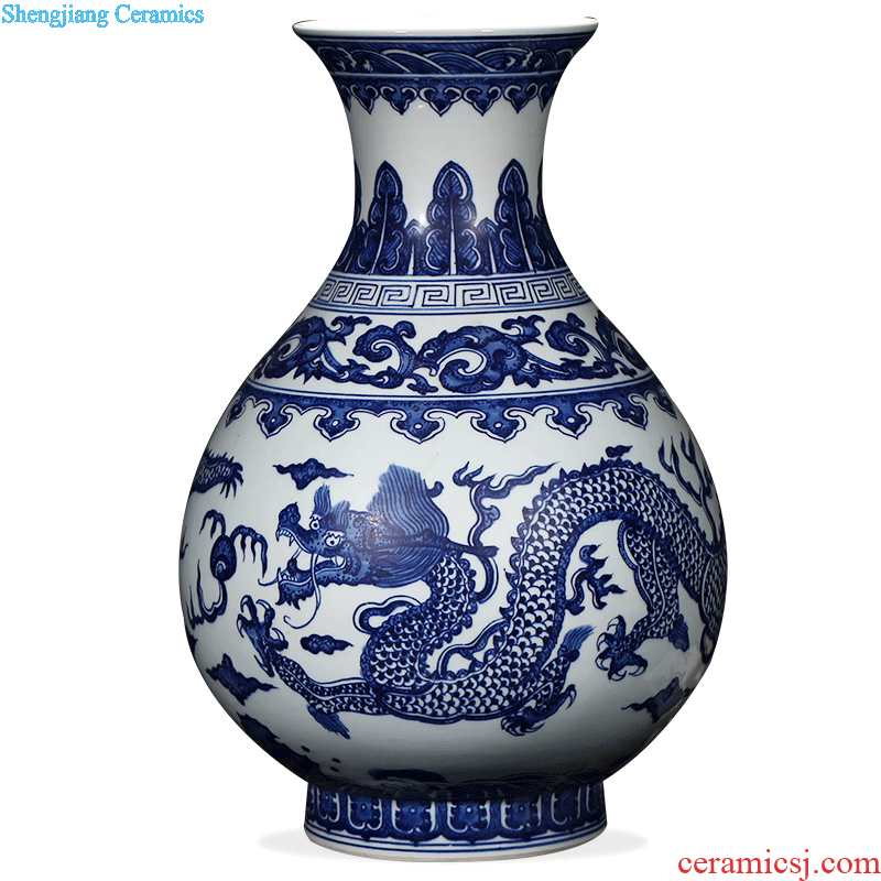 Jingdezhen ceramic knife clay hand-painted vases, furnishing articles Sabingga sukdun dergici jimbi living room TV cabinet decoration decoration