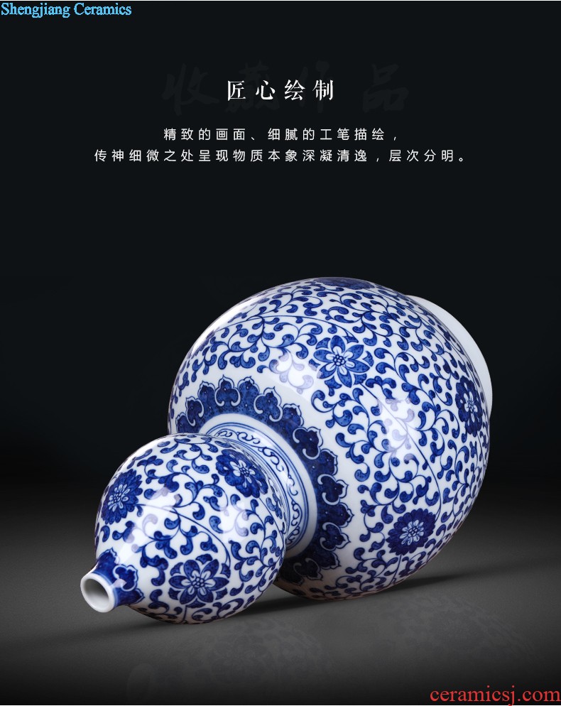 New Chinese style of jingdezhen ceramic hand-painted vases, furnishing articles Mesa of home sitting room adornment ornament TV ark act the role ofing is tasted