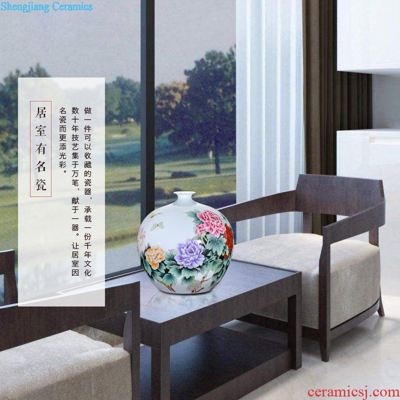 Contracted and contemporary big vase The sitting room TV ark furnishing articles Dried flower flower machine of Europe type restoring ancient ways home act the role ofing jingdezhen ceramics