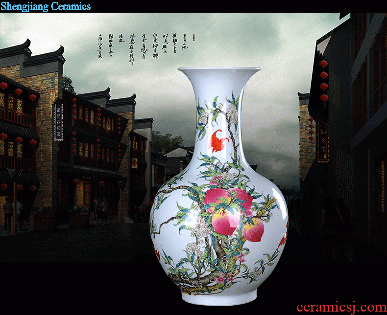 Jingdezhen ceramics vases, flower arranging is small gourd crafts hand-painted vases furnishing articles home sitting room adornment