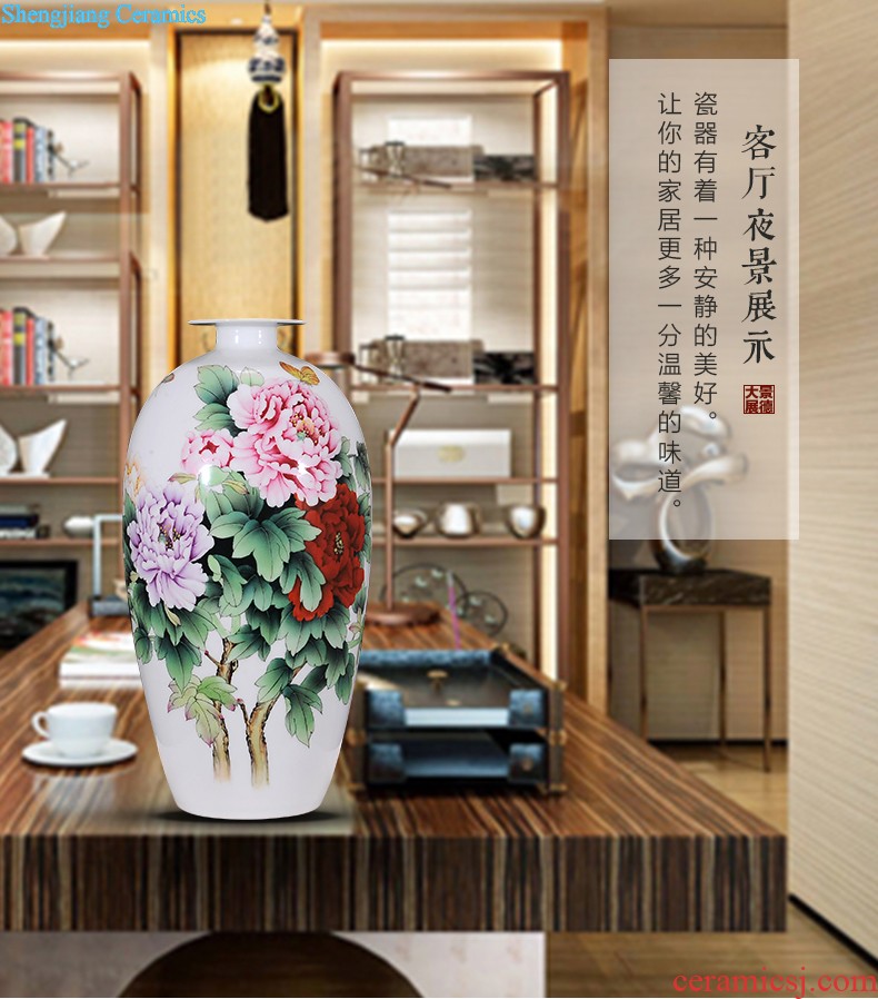 Ceramic ears and furnishing articles furnishing articles vase Imitate antique porcelain kiln sitting room of Chinese style household ornaments