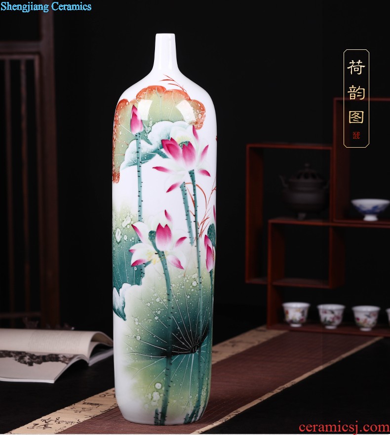 Jingdezhen ceramic vase furnishing articles manual creative porcelain flower arrangement sitting room is contracted and fashionable household adornment furnishing articles