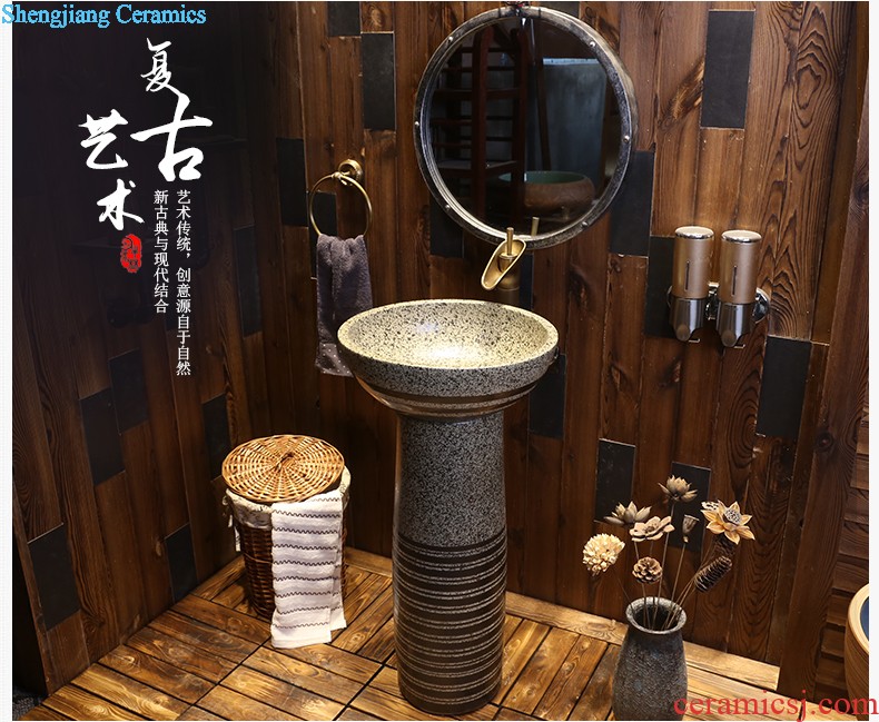 Jia depot ceramic art restores ancient ways lavatory independent one floor balcony and indoor household washing basin of the post