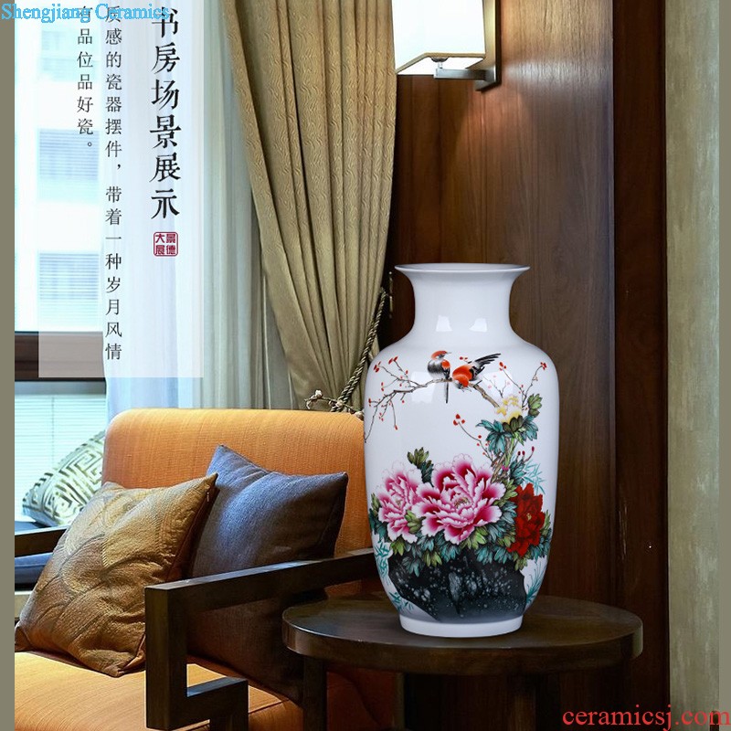 Chinese TV ark furnishings jingdezhen ceramics vase modern creative large sitting room place to decorate household