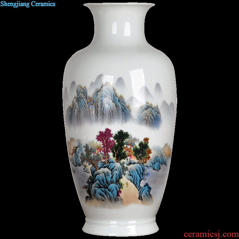 Master of jingdezhen hand-painted vases, pottery and porcelain furnishing articles household act the role ofing is tasted Chinese style living room TV ark handicraft decoration