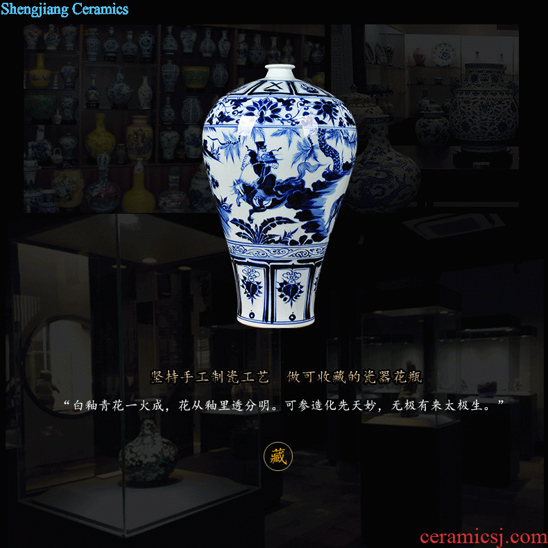 TV ark type of jingdezhen ceramics hand-painted peony vases sitting room adornment household handicraft furnishing articles restoring ancient ways