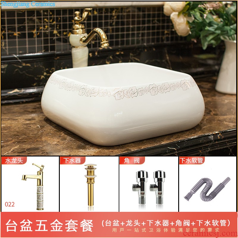 M beautiful ceramic art basin mop mop pool ChiFangYuan one-piece mop lotus pool 42 cm diameter