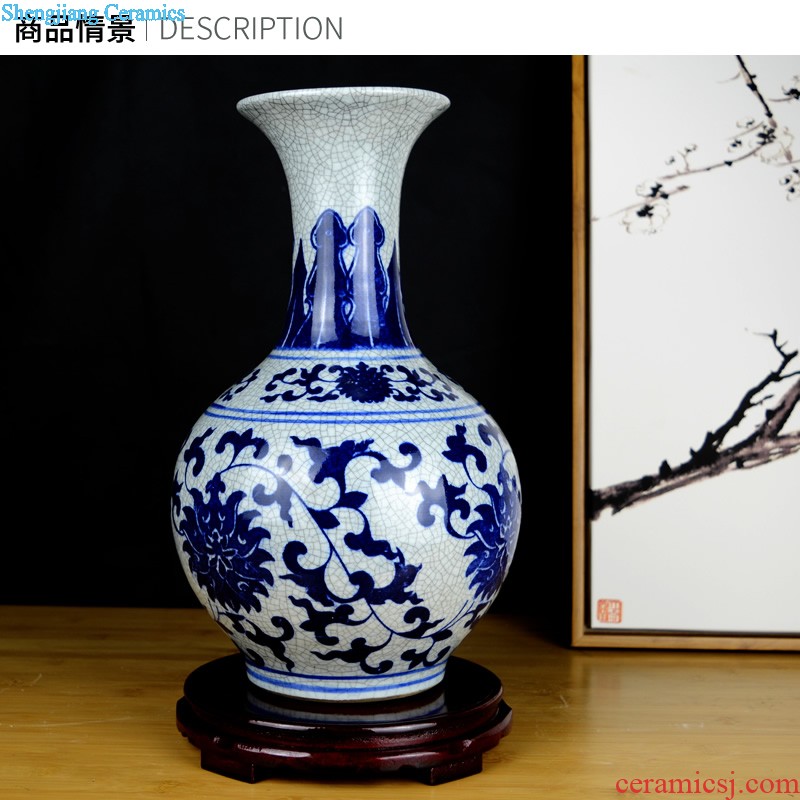 Jingdezhen ceramics Kiln archaize crack glaze jun porcelain vase household of Chinese style the sitting room porch large furnishing articles