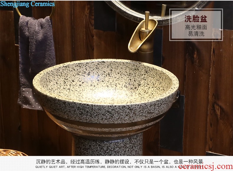 Jia depot ceramic art restores ancient ways lavatory independent one floor balcony and indoor household washing basin of the post