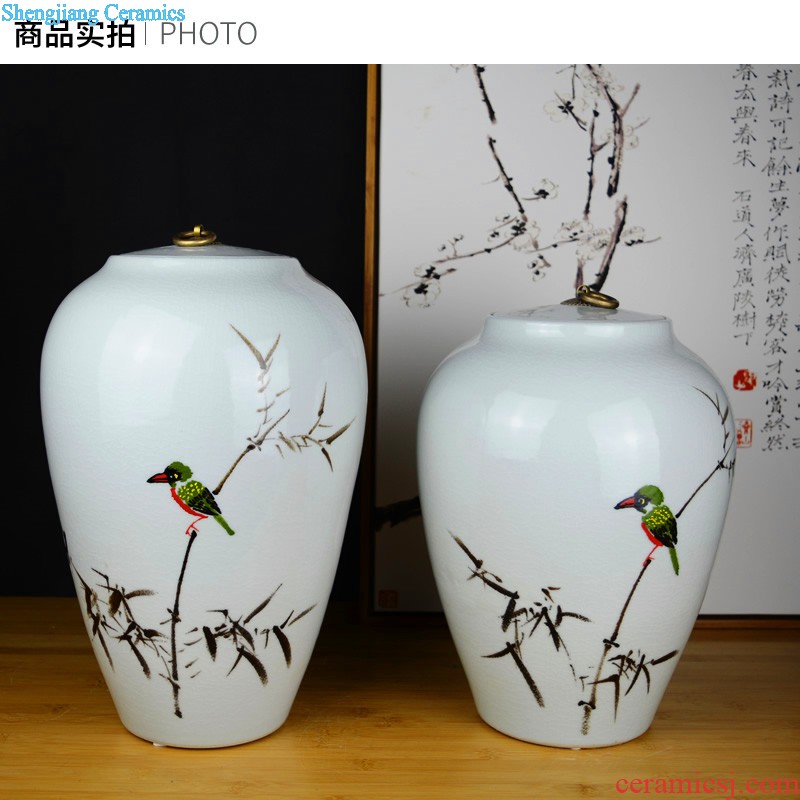 Jingdezhen ceramics The ancient powder enamel antique vase Chinese ancient frame handicraft furnishing articles sitting room