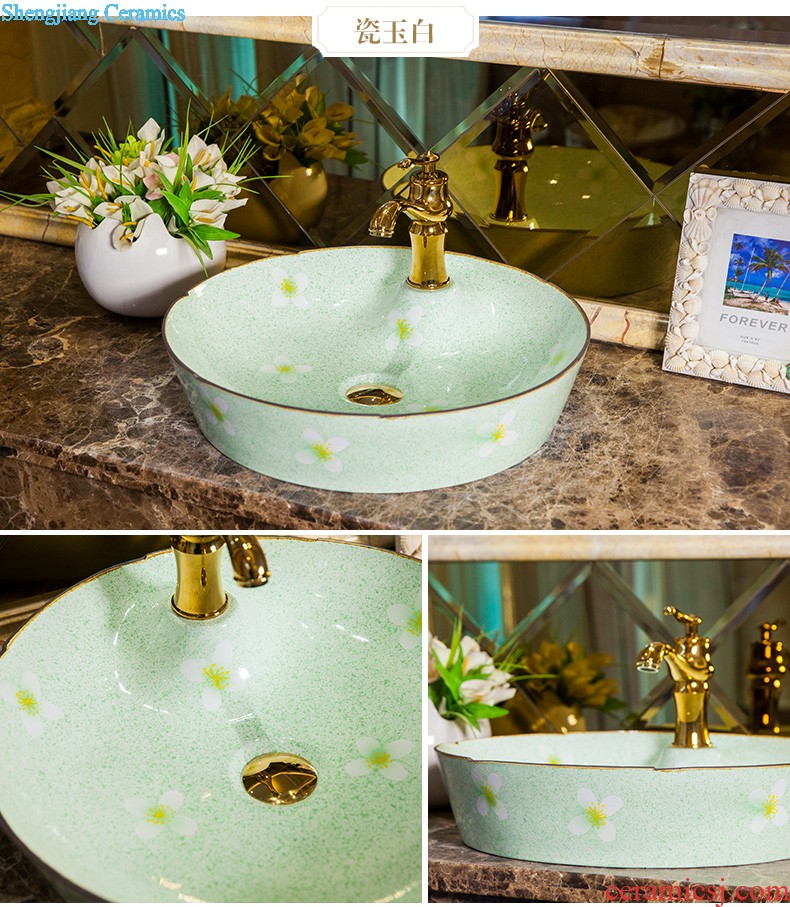 M beautiful stage basin sink ceramic sanitary ware of the basin that wash a face basin sinks elliptical solitary feng-chun ye TY727