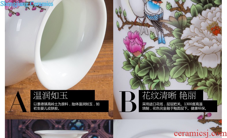 Jingdezhen European ceramic vase furnishing articles home sitting room TV ark dried flowers flower arrangement soft adornment porch decoration