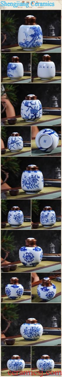 Jingdezhen ceramics vase furnishing articles Scenery famous hand-painted bottles Ceramic bottle of new Chinese style living room decoration furnishing articles