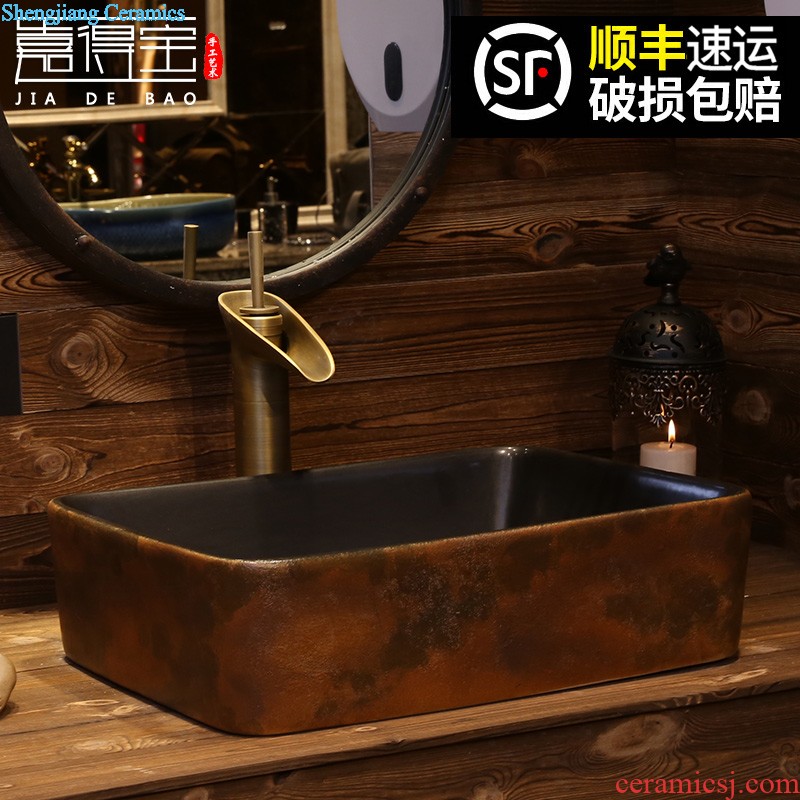 Jia depot square sink ceramic art stage basin restoring ancient ways of creative personality lavatory basin household balcony